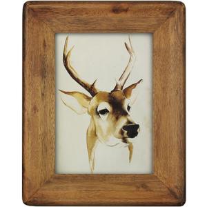 Picture Frame 5x7 Inch,Rustic Wood Photo Frames with Real Glass,Wall Hanging and Tabletop Standing,Vertical or Horizontal Display (Brown)