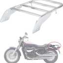 Rear Luggage Rack Solo Seat Sissy Bar Carrier Cargo Tool Box Bracket Panel Holder Shelf Support Motorcycle Accessories for Shadow Steed VLX 600 1999-2007 and for Shadow VT750 C2 1997-2003