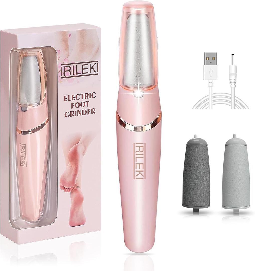 Upgraded Electric Callus Removers for Feet, Electric Foot Callus Remover, Rechargeable Portable Electronic Foot File Pedicure Tools, Professional Pedi Feet Care for Dry/Dead Skin, for Feet & Hands (Pink)