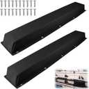 ORLANG 48" Dock Bumpers,PVC Dock Fenders with Stainless Steel Screws,Boat Dock Guards,Dock Post Bumper for Docking Edges, Piling, Vertical Poles, Horizontal Decks or Piers(Black/2Pack)