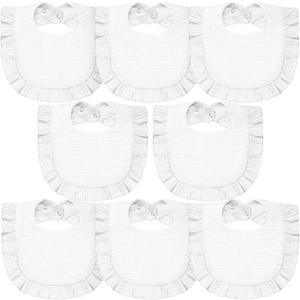Lictin 8-Pack Muslin Baby Bibs - Bandana Drooling and Teething Bibs, Unisex Cotton