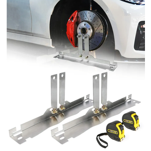 Upgraded Wheel Alignment Tool with Connection Sheet, Heavy Duty Stainless Steel Toe Alignment Tool Plates with Tape Measures for Car, Truck, SUV