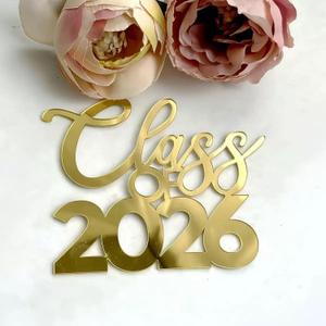 Class of 2026 Cake Topper,Congrats Grad Cake Topper,Graduate Party-2026 High School/College/Senior Graduation Party Party Decorations