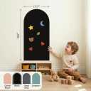 Arch Magnetic Wall Decal - 40" x 18" Matte Finish Chalkboard Sticker for Wall - Magnetic Board for Playroom, Home Classroom(Black)