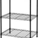 Whitmor 3-Shelf Storage Rack,Adjustable Height Metal Shelving Unit,Heavy Duty Storage Shelving Unit,Wire Rack Shelving,Garage Organizer for Home,Kitchen,Office,Pantry,Garage13.5"D x 23.4"W x 31"H (Black)