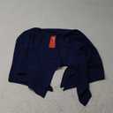 Urban CoCo Women's Chiffon Shrug Cardigan Open Front 3/ 4 Sleeve Drape Irregular Hem Bolero Summer Cover Up(S, Navy Blue)