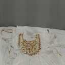 JG JAI GOVINDAM Cotton Anarkali Indian Kurti for Women Pakistani Wedding/Party Wear Designer Style Anarkali Suit for Women (Small, White)