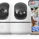 Indoor Camera 5G&2.4G WiFi Cameras for Home Security Instant 911 Alert, 360 Pan/Tilt Baby Monitor/Dog/Pet Camera AI Motion Detection Night Vision, Speaker, US Cloud Storage (2Pack)