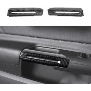 RT-TCZ Carbon Fiber Inner Door Handle Trim Cover Interior Decoration Accessories for Ford Mustang 2015-2024,2PCS
