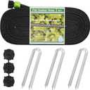 Flat Soaker Hoses 50 ft Save 70% Water, Leakproof Design Double Layer Drip Sprinkler Hose for Garden Bed