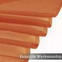 OWENIE Sheer Curtains 63 inch Length 2 Panels Set, Rod Pocket Voile Fimly Sheer Drapes for Living Room/Bedroom, 2pcs, Each 42" W x 63" L, Orange