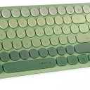 UBOTIE Wireless Keyboard and Mouse Combo with 110 Round Keycaps, Power Switch, and Scissor-Switch Typing Feel Ideal for Office Use(Cyan Gradient)