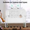 NUTIKAS Baby Bed Rail Guard for Toddlers - 35.4" Toddler Bed Rails for Crib,Twin,Full, Queen Bunk Size Bed Swing Down Bedrail Extral Tall Child Safety Side Railing Guards for Kids