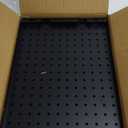 Peg Board, 4 Pack Metal Pegboard Panels with 50 Hooks, Black Pegboards Wall Organizer, Heavy Duty Peg Board for Walls Home, Garage Tool Storage, Office Organization, Craft Room, Kitchen (16x12"- 4 Pcs)