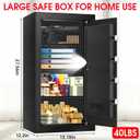 6.0 Cub Large Home Safes Fire and Waterproof, Anti-theft Fire Proof Safe Box with Digital Keypad, Key Lock and 3 Removable Shelves, Security Safes Fireproof Waterproof for Home Document Valuables