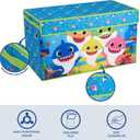 Baby Shark Collapsible Toy Storage Trunk with Lid, Durable Kids Organizer for Bedroom & Playroom