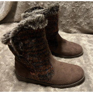 BOBS from Skechers Alpine Winter Warrior Slouch Boot Brown Womens Size 9 EUC