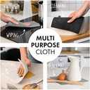 SUPERSCANDI 10 Pack Swedish Dishcloths for Kitchen - 100% Biodegradable & Compostable Reusable Paper Towels Washable, Food-Safe & Without Plastic - Dish Rags Suitable for Any Surface, Grey
