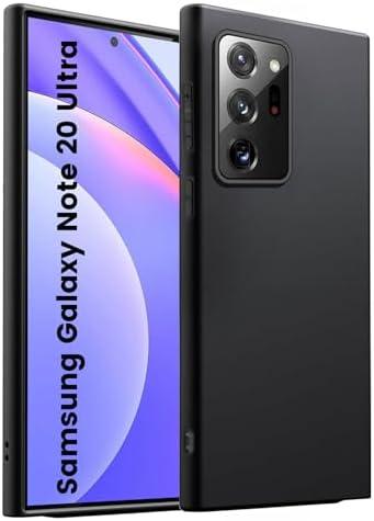 HuwaiH Case for Samsung Galaxy Note 20 Ultra, Shockproof Anti-Scratch, Anti-Fingerprint, Upgraded Camera Protection, Non-Slip Phone Case for Galaxy Note 20 Ultra, Black Pack Of 2
