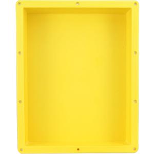 Ready For Tile Waterproof Leak Proof 16" x 20" Bathroom Recessed Shower Niche - Single Bathroom Shelf Organizer Storage For Shampoo & Toiletry Storage - Flush Mount Installation Yellow