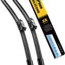 5 PLUS Silicone Wiper Blades 22 inch 2 Pack Replacement For 2018-2014 CHEVY Silverado 1500 2500 3500 HD/2018-2014 GMC Sierra,Automotive Replacement Windshield Wipers With Water Repellent. (22"+22"(Top Lock))
