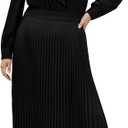 City Chic Women's Plus Size Dress - Marily Pleat Midi (Black), XS