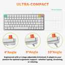 nuphy Air75 V3 Hot Swappable Wireless Mechanical Keyboard, 84 Keys 75% Custom Low Profile Keyboard with Knob, RGB Backlit, Gasket Mounted, Support Bluetooth/2.4GHz/USB-C,Black-Blush Nano