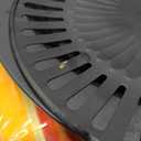 Haofy Korean BBQ Grill Pan Iron Easy to Anti Stick Round Stovetop Barbecue Grill Pan for Home Indoor Outdoor Cooking, Haofypmgriu3s8n