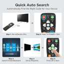Big Button Universal Remote Control for Seniors, 2-Device Switching, 4-in-1, Easy Operation, and Learning Functionality.TV DVD/VCR/DVB Streaming Box/Soundbar