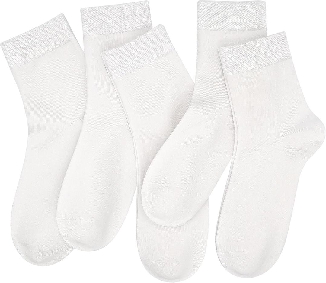 SERISIMPLE Women Thin Viscose Bamboo Socks Crew Lightweight Above Ankle Casual Dress Sock For Ladies Bootie Trouser 3 Pairs