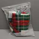  Christmas Duvet Cover Twin Size Red Green White Plaid Xmas Holiday Pattern Design, Soft Microfiber Duvet Cover with Zipper Closure