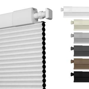 No Drill Blackout Cellular Shades,White,28" W x 48" H