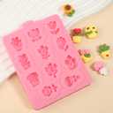 1 Pcs Mini Plant Silicone Mold, Sunflower Cactus Chocolate Fondant Mold, for Plant Theme Party Kitchen Baking Cookies Candy Chocolate Dough, Making Clay Bath Ball Resin