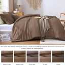 WRENSONGE King Size Comforter Set - 3 Pieces Brown Comforter Prewashed Soft Lightweight for All Seasons,Fluffy Down Alternative Comforter King Size with 2 Pillow Shams
