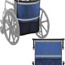 Oxygen Tank Holder for Wheelchairs, Walkers & Scooters - Reflective Straps, Quick-Release, Quick-Dry Easy-Clean - Fits D/E Small Cylinders（2, Blue)