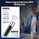 AlgoLaser Portable Engraving Pen – Precision Tool with Adjustable Power for Wood, Metal, Glass, Plastic, and Stone (Includes Multiple Engraving Bits)