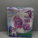 3PCS Rolling Backpack for Girls Kids Unicorn Wheeled Bookbag