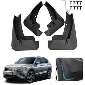 Custom Fit for Mud Flaps Volkswagen Tiguan 2018-2024 (Does NOT Fit Tiguan R-Line) Mud Splash Guard Front and Rear 4-PC Set