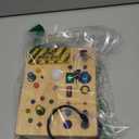 Hoarosall Montessori Wooden Busy Board with 8 LED Light switches, Sensory Toys Light Switch Travel Toys for 1+ Year Old Baby and Toddler