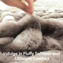 BEDELITE Faux Fur Throw Blanket for Couch, Decorative Tie-Dye Taupe Plush Bubble Blanket - Super Soft & Cozy Fluffy Faux Rabbit Fur Blanket for Women Gift, 60x80 Inches