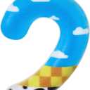Threlaco Toy Inspire Game Birthday Number Candles Cartoon Cake Topper Cartoon Cake Decorations Birthday Decoration Supplies for Boy Girl Party Decor Supplies(Number 2)