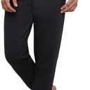 Hanes Men's Jogger Sweatpant with Pockets, Black, Large