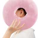 Piercing Pillow for Side Sleepers, Soft and Comfortable Donut Pillow, CNH Pillow Ear Pillows with Holes for Ear Pain, Piercing, Pain Relief Sleeping, Pressure Sore, Ear Pressure Relief (Light Pink)
