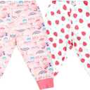 MOEMOE BABY Waterproof Diaper Pants for Potty Training 2 Packs Nighttime Diaper Short for Toddler Boys and Girls (5-7 Year, Strawberry)