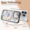 for iPhone Case - [6.6 ft Military-Grade Drop Protection] [Anti-Peel Technology] Clear Black TPU Bumper Case with Cute Design (Cartoon Dinosaur, iPhone 16 Pro)