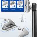 ARANA 13 Stainless Steel Gas Struts Mounting Bracket, Ball Stud Mount Brackets for Universal Lift Supports Shocks Spring Prop, 4 Pcs