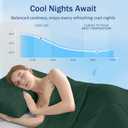 Soft Cooling Comforter, Full/Queen Cooling Blankets for Hot Sleepers, Double-Sided All-Season Cold Breathable Lightweight Blanket for Night Sweats, Dark Green, 90''x90''