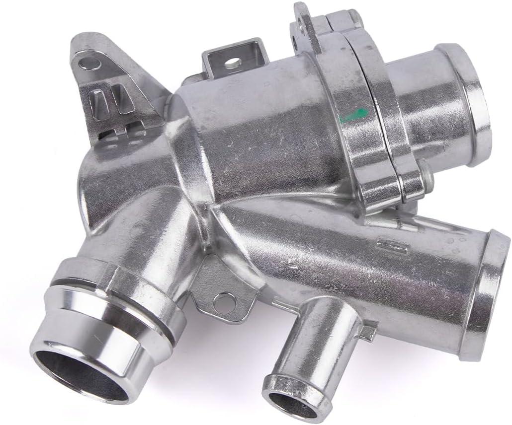 Tykick Coolant Thermostat Housing Assembly for Land Rover LR4 Range Rover Sport for Jaguar F-Type XJ XJR XF XFR XFR-S XK XKR XKR-S 2010-2020 5.0L V8 Replaces LR032135 LR010799 C2Z19929 9025169 766-192