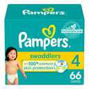 Pampers Swaddlers Diapers, Size 4 (15-34 lbs), 66 Count, Absorbent, Keeps Baby Dry and Comfortable, Skin Safe Disposable Baby Diaper 