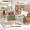 GRANNY SAYS Storage Bins with Lids, Decorative Storage Boxes, Clothes Stoarge Bins, Shelf Baskets, Closet Storage Bins for Clothing, Collapsible Storage and Organization, Sage Green, Large, 2-Pack